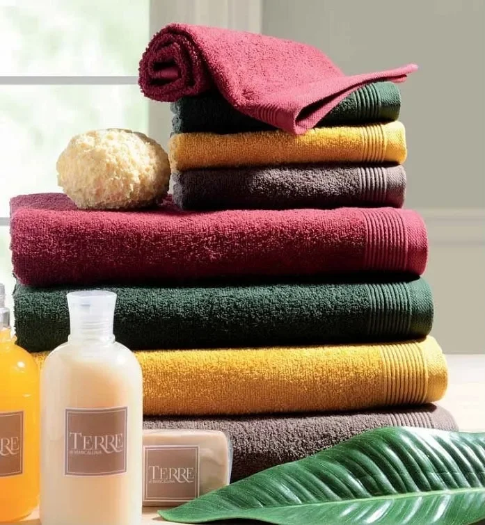 1+1 ASCIUGAMANO + OSPITE BIANCALUNA ART TERRE COLORE A SCELTA - immagine 2