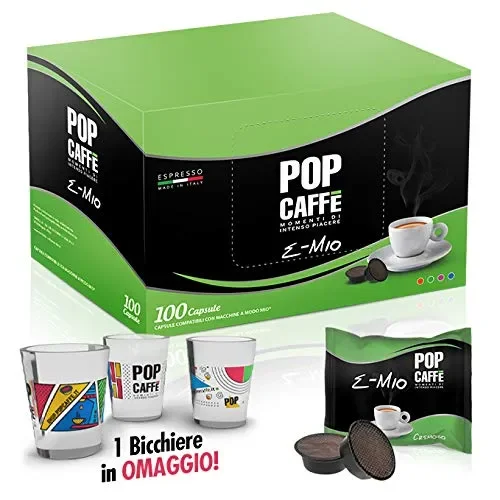 100 CAPSULE POP CAFFE’ E-MIO 2 CREMOSO COMPATIBILI LAVAZZA A MODO MIO