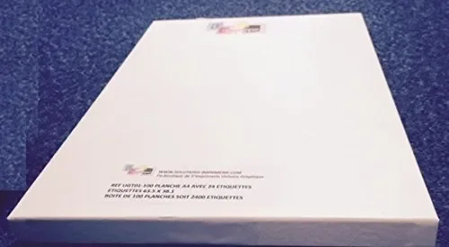 100 fogli A4 1 adesivo 210 x 297 mm carta per etichette adesive per… Fornitura - immagine 2