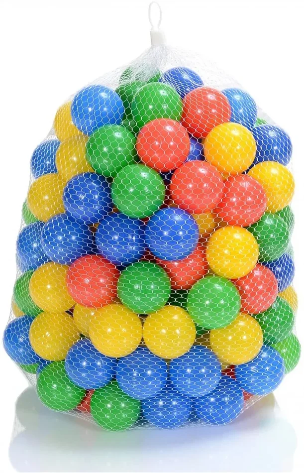 100 Palline per Piscina Bambini, Diametro 6 cm, Plastica Certificazione TÜV Rheinland Senza Plastificanti - immagine 3