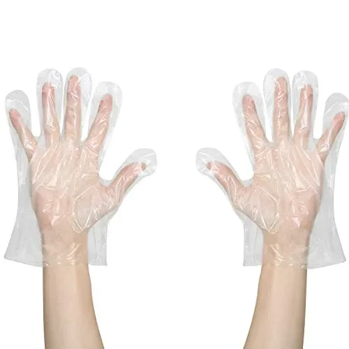 100 Pezzi Guanti in Plastica PE Monouso usa e getta