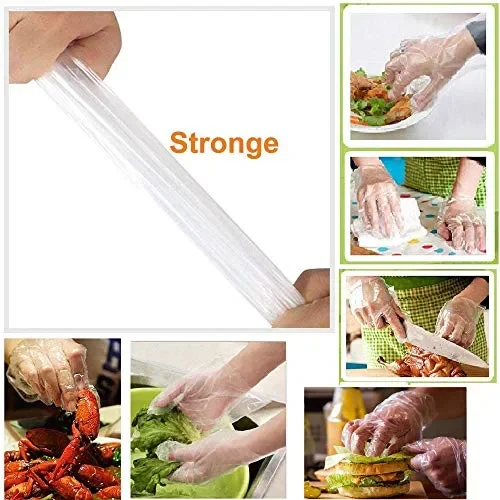 100 Pezzi Guanti in Plastica PE Monouso usa e getta - immagine 3