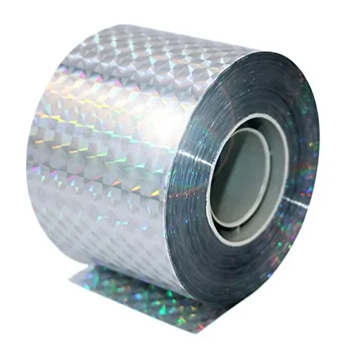 110m x 5 cm Nastro Repellente olografico Riflettente, 110 m x 5 cm, Silver