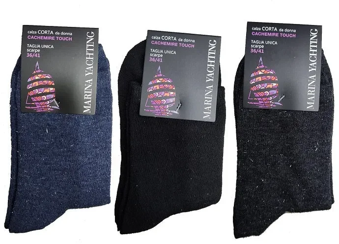12 paia di calze donna corte marina yachting art MT200 colore foto misura unica