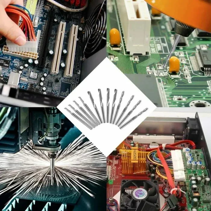 12 x Frese in carburo per materiali plastici acrilici e legno, Punte CNC 1/8″ Sconti - immagine 2