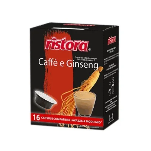 128 capsule Ristora caffe al Ginseng Dolce compatibili Lavazza A Modo Mio