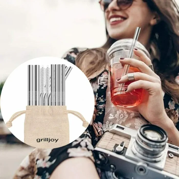 13 x Cannucce in Acciaio inox riutilizzabili per bevande fredde, Varie misure - immagine 2