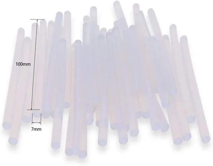 150 Pezzi 7mm x 100mm GouBao Colla a Caldo in Stick, Alta Qualità e Viscosità, Trasparente Bastoncini di Colla per Pistola Colla a Caldo, Adatto per fai da te, riparazione e fissaggio - immagine 2