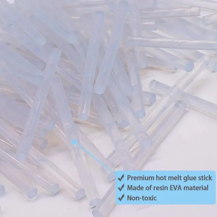 150 Pezzi 7mm x 100mm GouBao Colla a Caldo in Stick, Alta Qualità e Viscosità, Trasparente Bastoncini di Colla per Pistola Colla a Caldo, Adatto per fai da te, riparazione e fissaggio - immagine 3