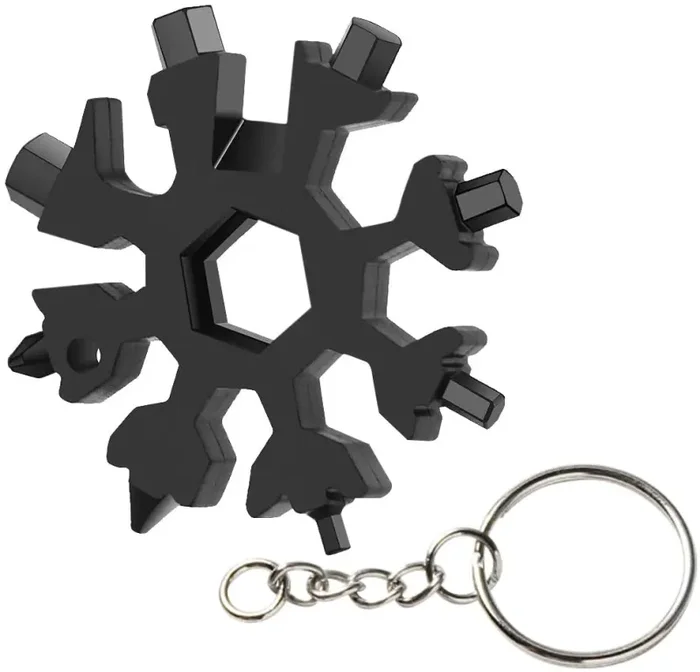 18 in-1 Multi-Tool Snowflake, ZoneYan Multi-Tool in Acciaio Inox Portatile,Cacciavite Apri bottiglia Campeggio di Viaggio, All’aperto Strumento Avventura (3)