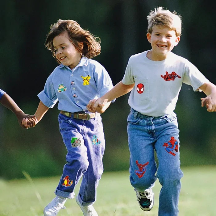 18 Pezzi Toppe Termoadesive Bambini Adulti Toppe per Vestiti con Super Mario Spiderman Toppa Termoadesiva per Tessuti per Pantaloni Zaini Giacche Saldi - immagine 2