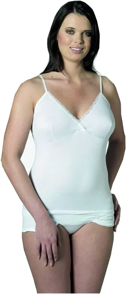 2 canotte donna Nottingham spalla stretta forma seno in cotone a costine art VS3025W colore foto misura a scelta