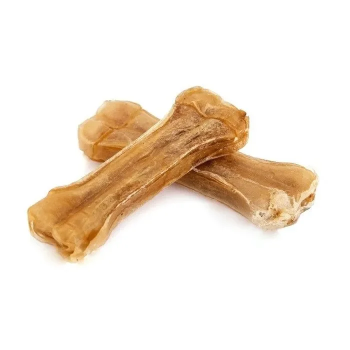 2 ossi medi in pelle bovina termoretratti per cani - immagine 2