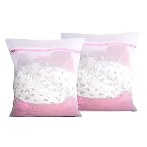 2 Pezzi Sacchetti Lavatrice Biancheria, Sacchetto Lavatrice 30 x 40 cm, Retina per Lavatrice con Cerniera Nascosta, Retine per Lavatrice Impedisce ai Vestiti di Deformarsi e Sgualcirsi