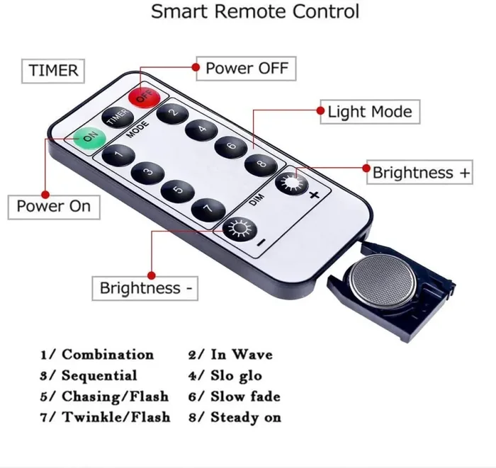 2 Pezzi Stringa Luci LED – 10M/33FT Catene Luminose 100LED Luci Natalizie Batteria Impermeabile IP65, Esterno/Interni Lucine Decorative per Balcone Giardino Feste Natale (Bianco Caldo) - immagine 2