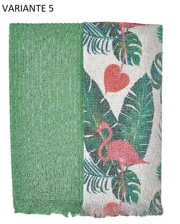 2 strofinacci in cotone vingi art HAWAII colore a scelta misura unica - immagine 3