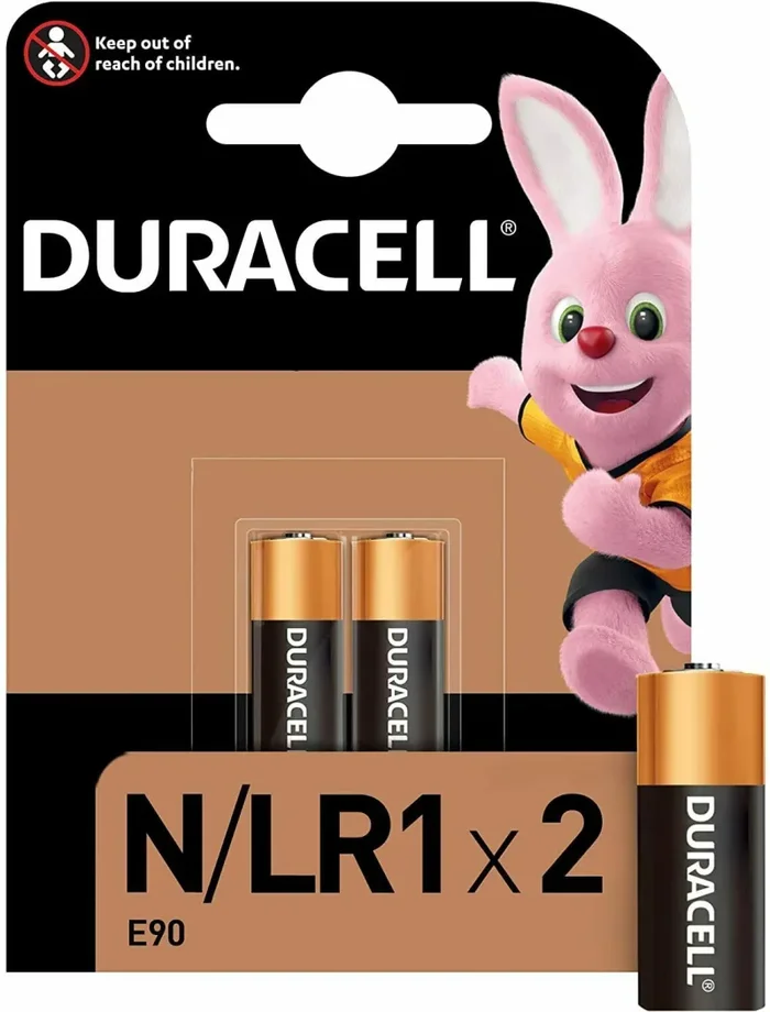 2 x Batterie di ricambio per torce calcolatrici luci bici Duracell N LR1 6V pile
