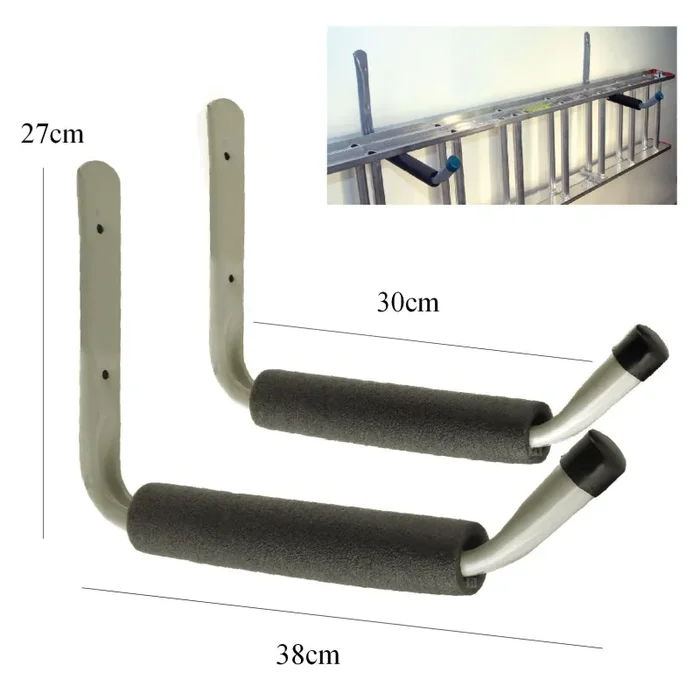 2 x Gigante Per Uso Intensivo Bagagli Ganci Muro Scala Montato Bici Box Auto…