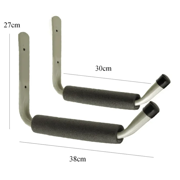 2 x Gigante Per Uso Intensivo Bagagli Ganci Muro Scala Montato Bici Box Auto… - immagine 2