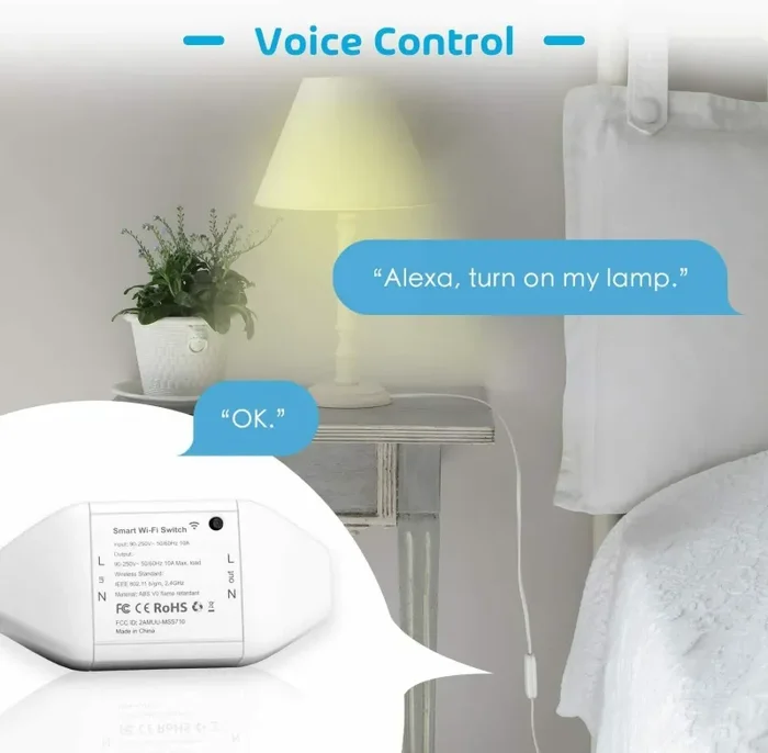 2 x Interruttore Smart Wi-Fi universale, Telecomando intelligente, Senza HUB - immagine 2
