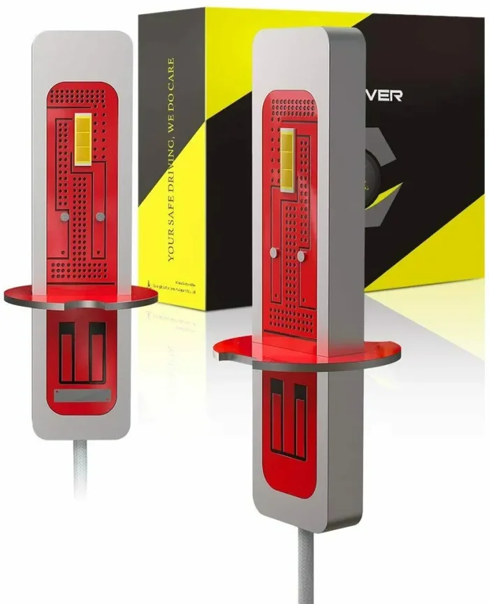 2 x Lampade Led per fari auto, Attacco H3 per fendinebbia, 6000K 2000LM 12 V