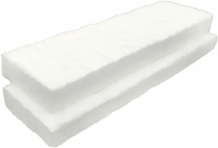 2 x Spugna per stufa e camini a bioetanolo etanolo, Lana di ceramica 30 X 10 cm