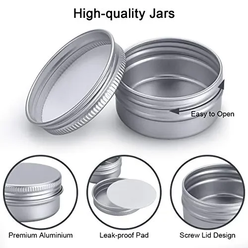 20 Pezzi Vasetti Alluminio, Barattoli Metallo Vasetto Vuoto Argento - immagine 3