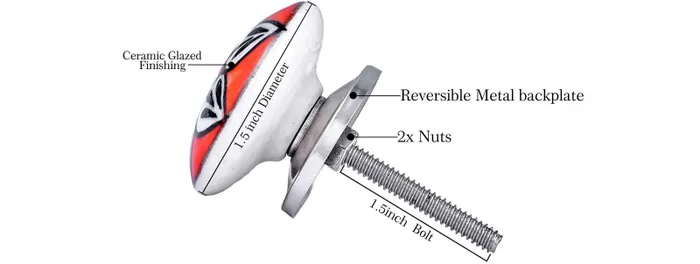 20 pomelli in ceramica, stile vintage e con motivi floreali misti; ideali… - immagine 2