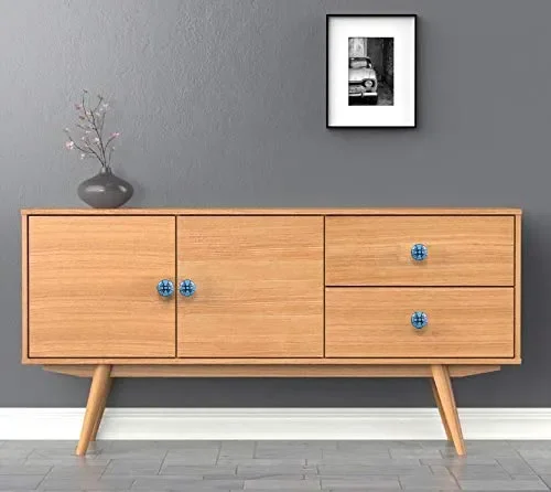 20 pomelli in ceramica, stile vintage e con motivi floreali misti; ideali… - immagine 3