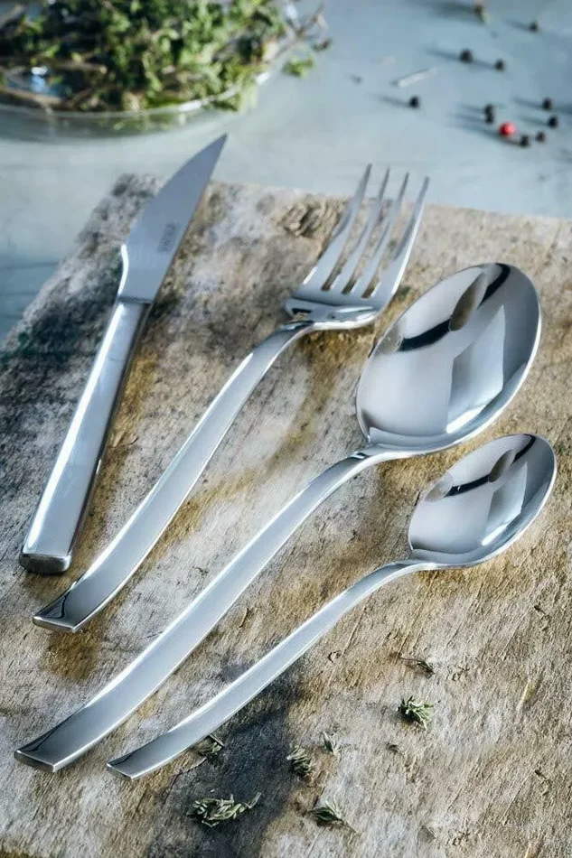 24 x Posate in acciaio inox 18/10, Finitura lucida, Set con design moderno - immagine 2