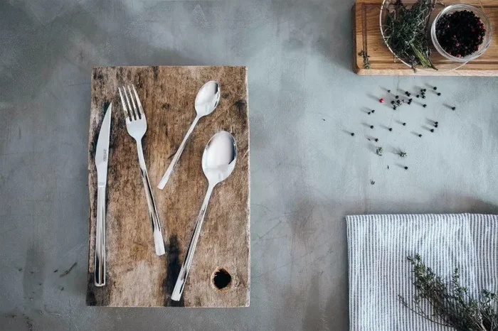 24 x Posate in acciaio inox 18/10, Finitura lucida, Set con design moderno - immagine 3