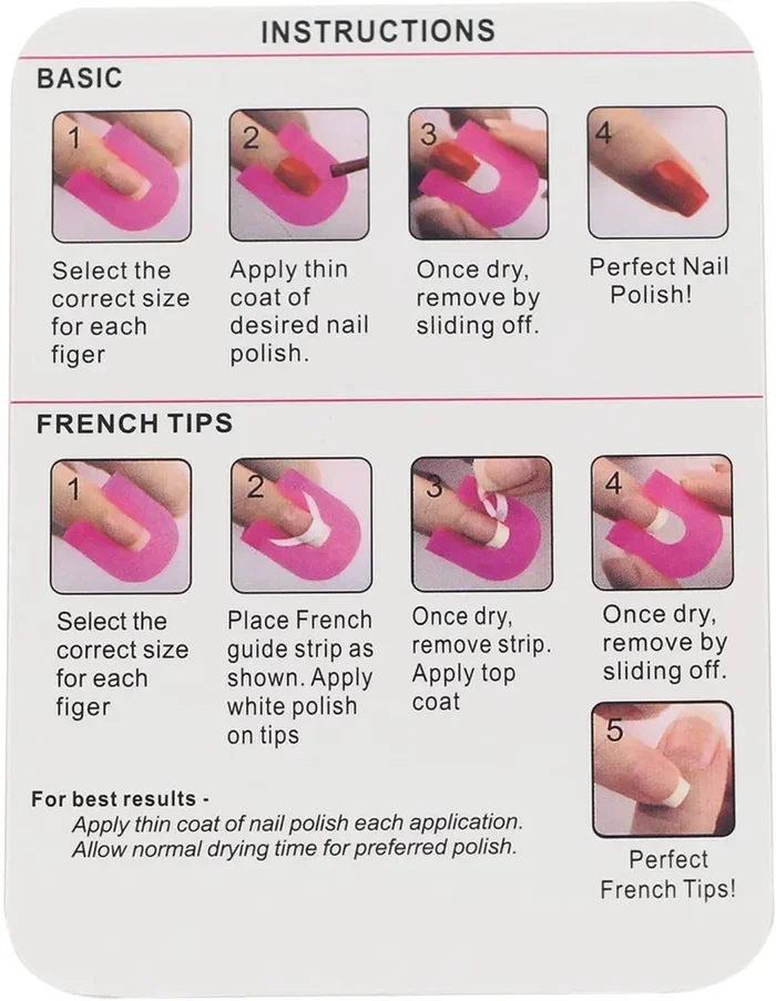 26 PCS Stencil per smalto,Protettore per unghie, smalto per unghie stencil in 10 misure Guida alla pittura per unghie kit per strumenti base per nail art - immagine 3