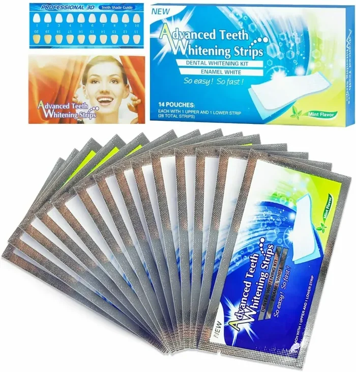 28 x Strisce sbiancanti per rimozione macchie per denti, Strisce Sbiancamento