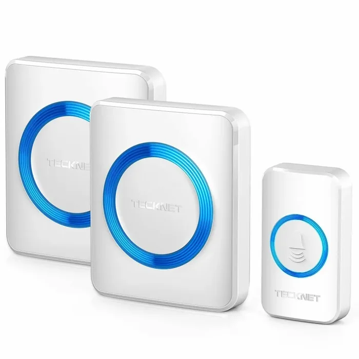 2x Campanelli Wireless Impermeabile, 52 Suonerie, Indicatori LED, portata 300mt