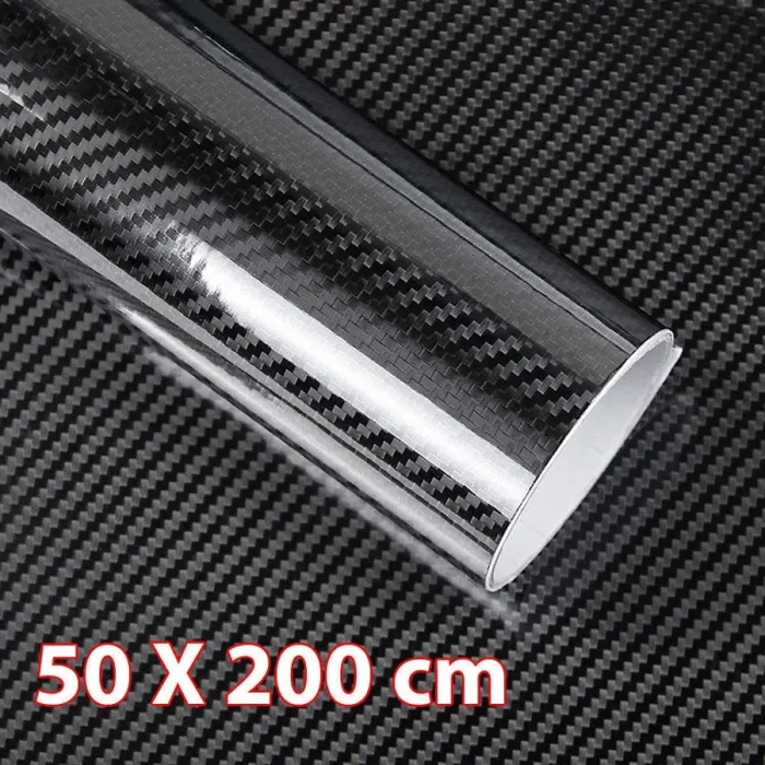 2x Rotolo pellicola EFFETTO carbonio 5D adesivo LUCIDO moto auto tuning…