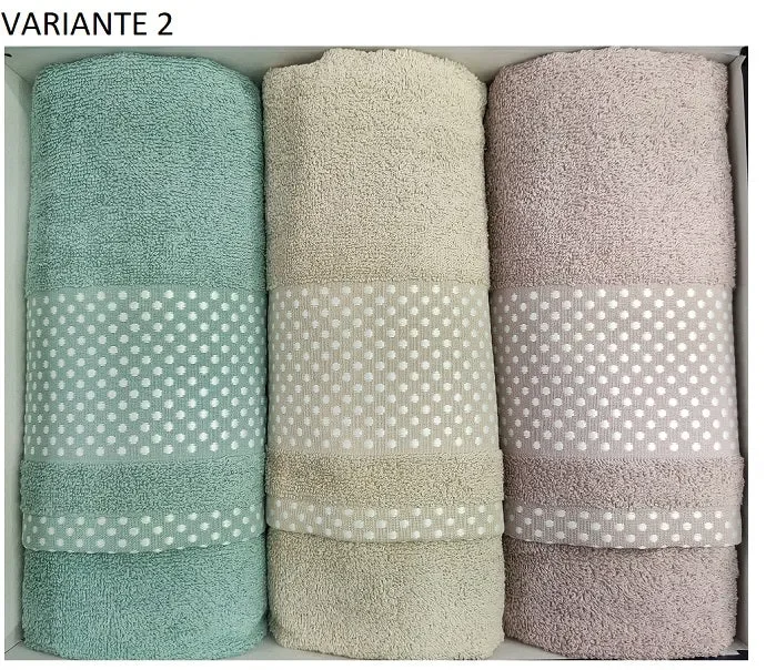 3 asciugamani e 3 ospiti in cotone vingi art POIS fantasia a scelta misura unica Vendita online