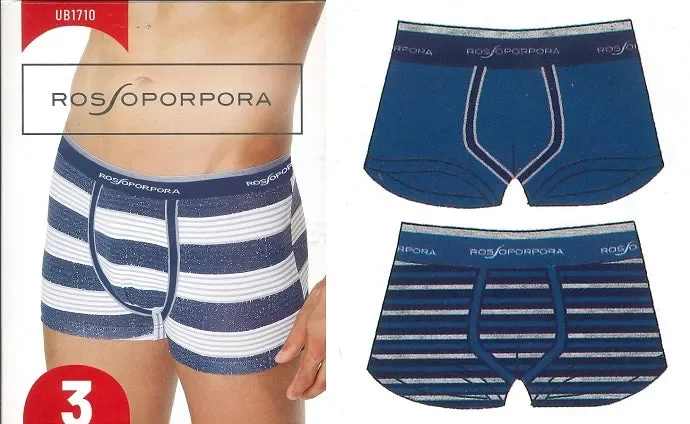 3 BOXER UOMO ROSSOPORPORA ART UB1710 COLORE FOTO MISURA A SCELTA