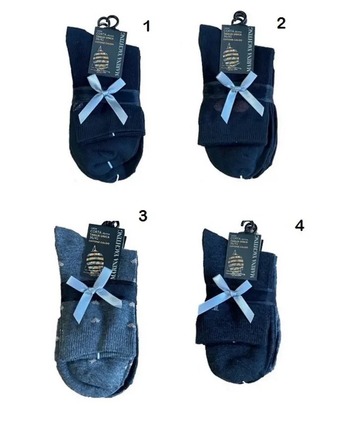 3 paia di calze donna in caldo cotone marina yachting art. mt506 col. a scelta mis. unica