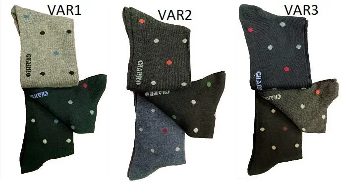 3 paia di calze uomo corte in caldo cotone charro art FABIO35 colore foto misura unica