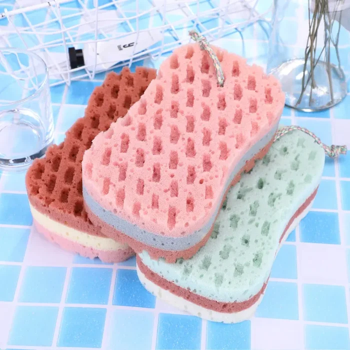 3 Pezzi Bagno Spugna da Doccia Calmante per Corpo la… - immagine 3