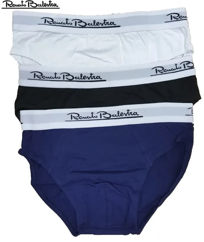 3 SLIP UOMO RENATO BALESTRA ART S201 IN COTONE COLORE FOTO MISURA A SCELTA