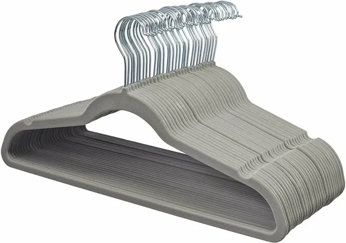 30 Grucce Appendiabiti con superficie Antiscivolo in Velluto, 42 cm