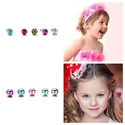 30 Paia Anallergici Set Orecchini Per Bambina Ragazza Perle Animale Gatto… - immagine 2