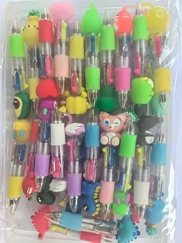 30 Penne Multicolore e Penna Multicolore 4 Colori con Adorabili Animali Kawaii – Ideali per Compleanni, Feste, Regali e Gadget Saldi - immagine 3