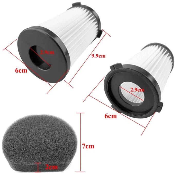 4 Filtri e 4 Spugne per Aspirapolvere Ariete handyforce 2761 2759 - immagine 2