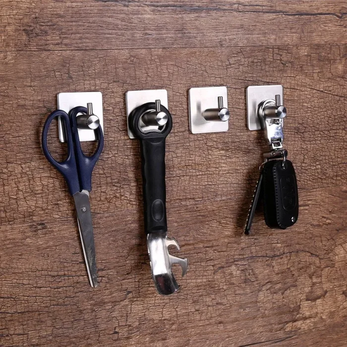 4 packs Gancio autoadesivo adesivo impermeabile in acciaio 4 packs, 4 Packs Vendita online - immagine 2