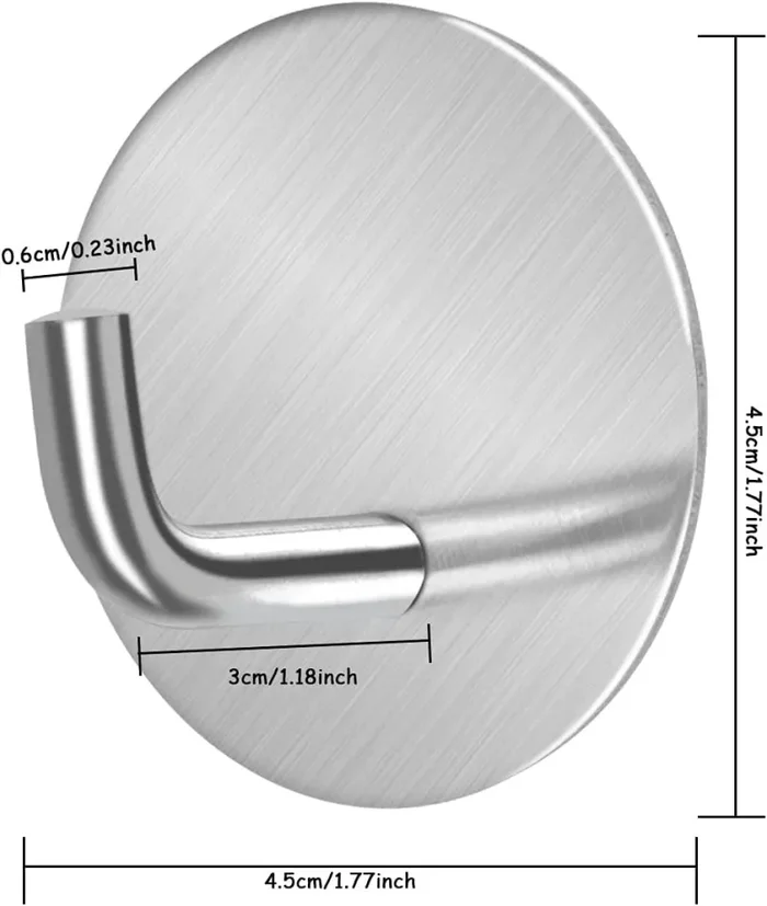 4 Pezzi Ganci Adesivi Ganci Portasciugamani in Acciaio Inox Gancio Appendiabiti da Parete Autoadesivo/Gancio per Cucina e Bagno Forte Impermeabile Rimovibile per Bagno Cucina Porta - immagine 2