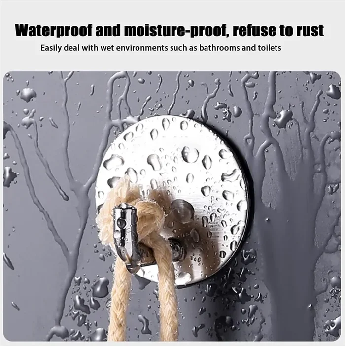 4 Pezzi Ganci Adesivi Ganci Portasciugamani in Acciaio Inox Gancio Appendiabiti da Parete Autoadesivo/Gancio per Cucina e Bagno Forte Impermeabile Rimovibile per Bagno Cucina Porta - immagine 3