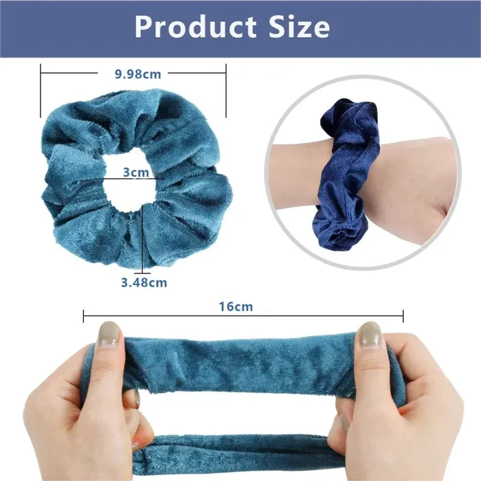 40 Pezzo Scrunchies Velluto, Elastici per Capelli in Velluto Elastico, Elastici Scrunchies Velluto Capelli per Donne Ragazza (40 colori) - immagine 3