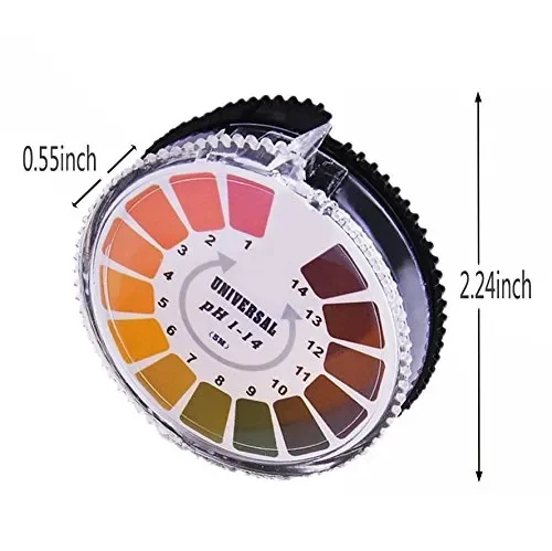 5 Metri PH Indicatore Litmus Test Paper Strip Roll 0 – 14 per l’urina e… - immagine 3